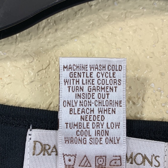 Draper's & Diamonds Black Dress w/Multi-Color Buttons M Petite - Picture 6 of 10